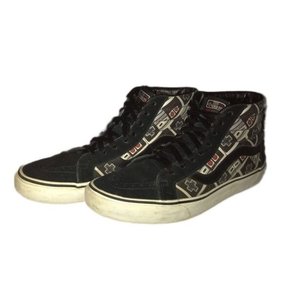 VANS Men’s Nintendo X Sk8 Hi Reissue Controller Sneakers Black Size 10.5 - Picture 1 of 9